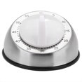 thumbnail image 1 of Perilla giratoria de acero inoxidable, temporizador de cocina, alarma mecánica, reloj de cuenta atrás para cocinar, 60 minutos, 1 of 8