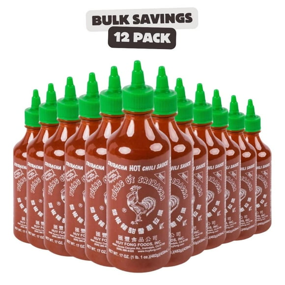 Huy Fong 17 oz. Sriracha Hot Chili Sauce - 12/Case