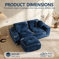 thumbnail image 4 of Daeorio 78" Modular Sectional Sofa,Chenille Upholstered L Shaped Cloud Couch Deep Seat with Pillows for Living Room Bedroom Apartment(Gray), 4 of 10