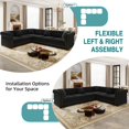 thumbnail image 6 of Timbernest 78.7" Convertible Sleeper Sofa Bed, Futon Boneless Cloud Couch Lounge Loveseat, Orange, 6 of 13