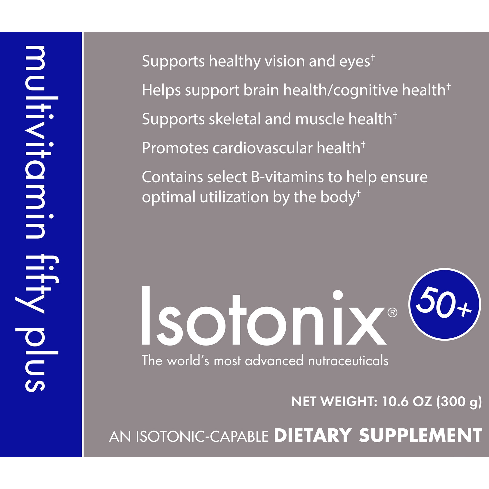 Isotonix® Multivitamin Fifty Plus – Daily Multivitamin for Adults 50+ with B-Vitamins, Antioxidants, and Essential Nutrients for Bone, Heart, and Cognitive Health