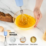 LINKChef Immersion Blender, 1000W 20-Speed 5-in-1 Immersion Hand Blender with Turbo Mode, Scratch-Resistant Stick Blender for Baby Food Processor & Chopper(Blue)