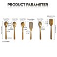 thumbnail image 3 of Wooden Kitchen Utensil Set 8 Piece Cooking Tools With Spoons Spatula Strainer Natural Teak, 3 of 9