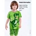 thumbnail image 2 of Conjunto de pijamas para niños, 2 piezas, manga corta, ropa de dormir Green4T esquí esquí Gafas de esquí, 2 of 5