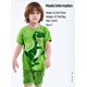 thumbnail image 2 of Conjunto de pijamas para niños, 2 piezas, manga corta, ropa de dormir Green6 esquí esquí Gafas de esquí, 2 of 5