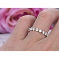 thumbnail image 3 of 0.50 Carat Wedding Band with Moissanite Anniversary Ring with 18k Gold Plating, 3 of 9