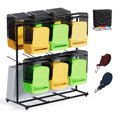 thumbnail image 5 of Advwin Folding Chair Storage Cart, 800 lbs Heavy-Duty Dual-Layer Rack for 84 Chairs / 12 Tables + 42 Chairs, Chair Organizer Trolley with Dust Cover & Straps for Events, Schools or Garages, 5 of 11