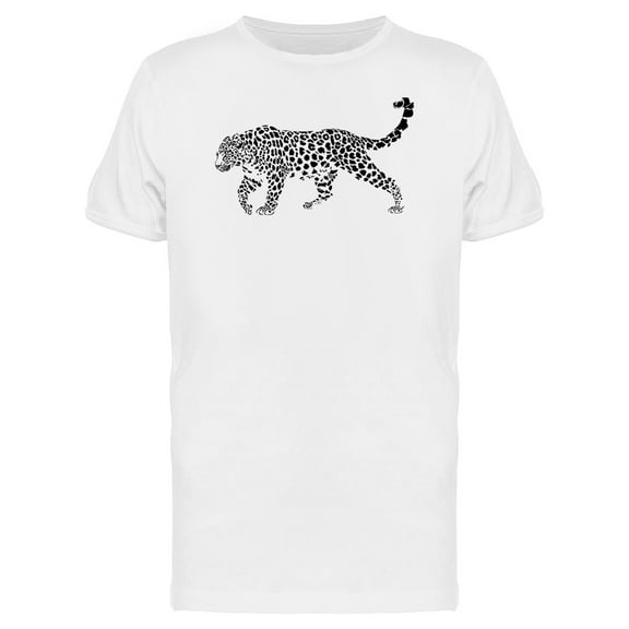 Sketch Of Walking Leopard T-Shirt Men -Image by Shutterstock, Male 3X-Large