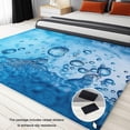 thumbnail image 4 of Machine Washable Area Rug 2x3 ft for Dining Room, Bedroom, and Living Room, Blue Liquid Bubbles Stain and Water-Resistant Non-Slip Rug, Pet and Kid Friendly, 4 of 7