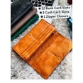 thumbnail image 7 of Long Wallet for Men Women, Soft Leather Bifold RFID Fashion Multiple Wallet-Black, 7 of 7
