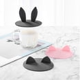 thumbnail image 6 of Visland Silicone Cup Lid 3PCS Silicone Suction Lids with Rabbit Ears Little Bowl Lids Cute Bunny Shaped Mug Covers to Keep Dusts Bugs out of Your Coffee & Tea, 6 of 7