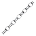 thumbnail image 2 of Sterling Silver Polished Charm Bracelet with Rhodium Plating 7.25 in, 2 of 3