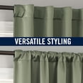 thumbnail image 3 of Sun Zero Aria 2-pack Magnetic Closure Theater Grade 100% Blackout Back Tab/Rod Pocket Curtain Panel Pair, 52"W x 84"L, Sage Green, 3 of 10