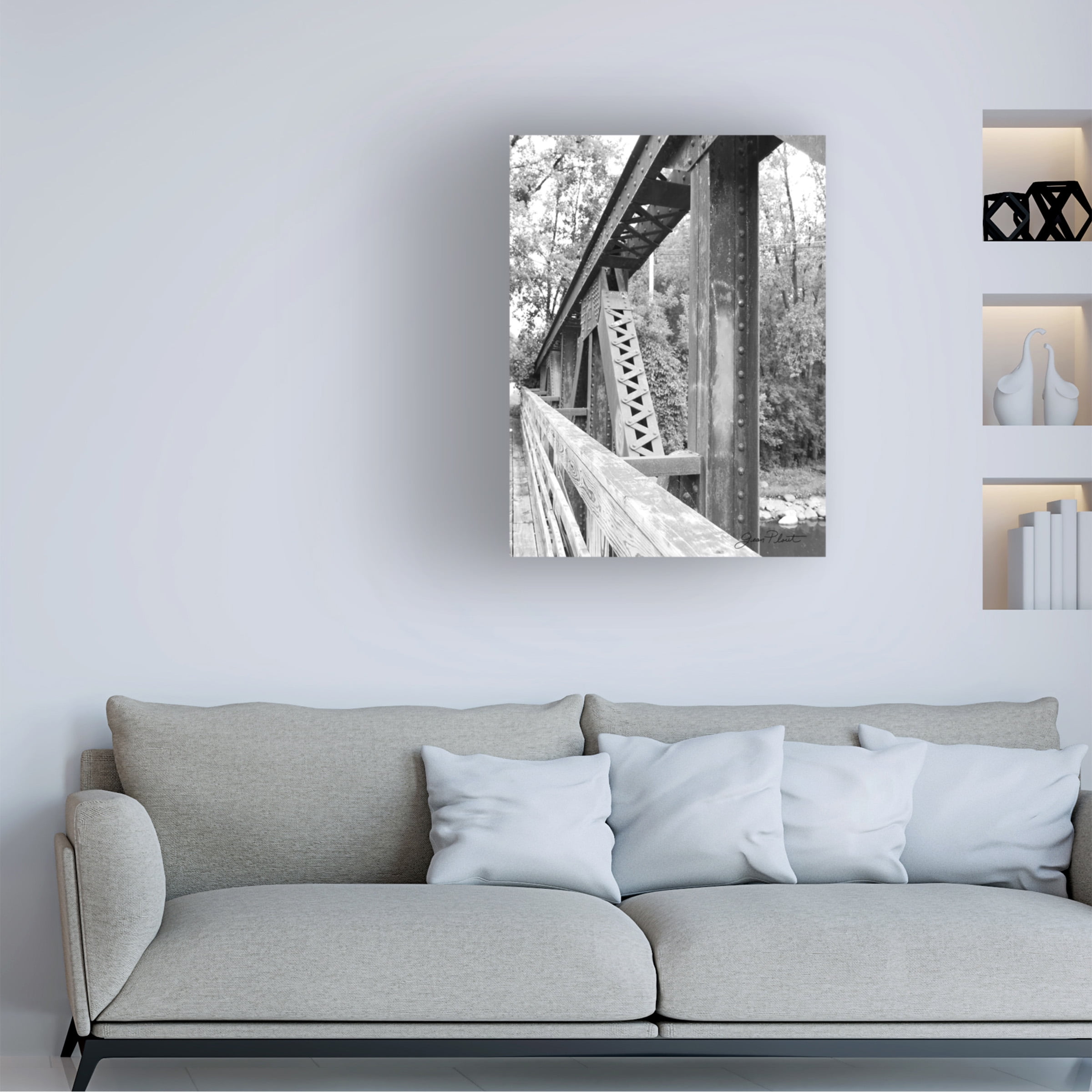 Canvas Wall Art - Jean Plout 'Old Bridge C' Wall Art for Living Room, Bedroom, or Office DÃ©cor by Trademark Fine Art - 14 x 19 Inches