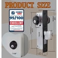 thumbnail image 2 of Premium Storefront Mortise Hook Lock for Front Door Combo top Interior Sliding deadbolt Key Commercial Locks for Doors Adams rite Aluminum Store Grade Door Entry cam lockset (1-1/8" Backset) C106, 2 of 3