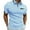 Light Blue, variant on WREESH Men's Comfort Pullover Short Sleeve Button Regular Top with Solid Color for Casual and Work Wear Coffee