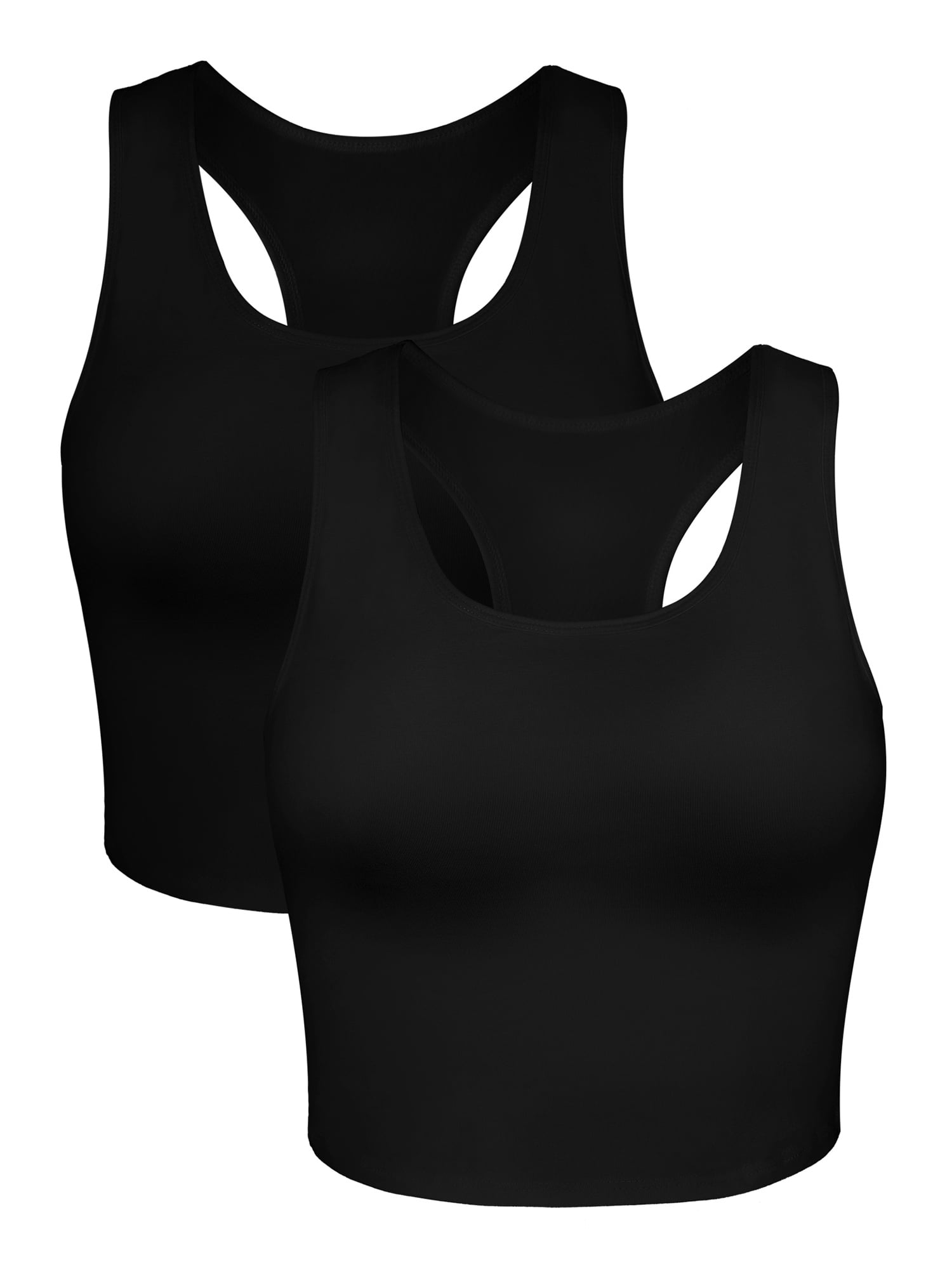 Women's Cotton Square Neck Racerback Basic Camisoles with Shelf Bra