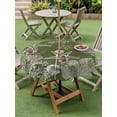 thumbnail image 4 of Outdoor Tablecloths with Umbrella Hole & Zipper, Sage Green Coastal Round Tablecloth 54 Inch, Starfish Coral Summer Beach Ocean Waterproof Table Cloth, Patio/Pool/Picnic Table Covers, 4 of 8
