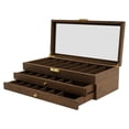thumbnail image 4 of Knife Storage Box, 3-Tier Knife Display Case Organizer(Walnut Color) 15.7 *7.6 *4.7 in, 4 of 16