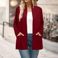 thumbnail image 2 of Ediodpoh Long Cardigan for Women Fall Open Front Cardigan with Pockets Casual Duster Lightweight Knit Coat XL, 2 of 4