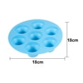 thumbnail image 3 of Molde para hornear de 7 agujerosmoldes de repostería de silicona escalables antiadherentes para el hogar (azul), 3 of 8