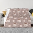 thumbnail image 1 of XMXT Throw Blanket, Artistic Coffee Prints Machine Washable Blankets for Sofa, 80 x 60 inches, 1 of 9