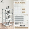 thumbnail image 2 of CAPHAUS Silver Grey 2 to 4-Tier Stackable Wire Shelving Basket Shelves, 2 of 9