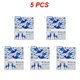 thumbnail image 1 of Adorno navideño de copo de nieve para decoración de ventanas, pegatina de pared de alce y copo de nieve azul, 1/3/5 piezas, 2023, 1 of 4