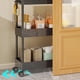thumbnail image 4 of Estante de almacenamiento móvil de tres capas para grietas, organizador de poleas multicapa con construcción de plástico grueso, diseño que ahorra espacio para encimeras de baño y cocina,, 4 of 6