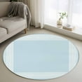 thumbnail image 2 of Sky Blue Greek Key Large Area Rugs for Bedroom Living Room, Soft Non Slip Carpet Bedside Rug, Geometric Greece Ancient Farmhouse Geo Round Floor Cover Kitchen Accent Rug 4' for Dining Room/Office, 2 of 9