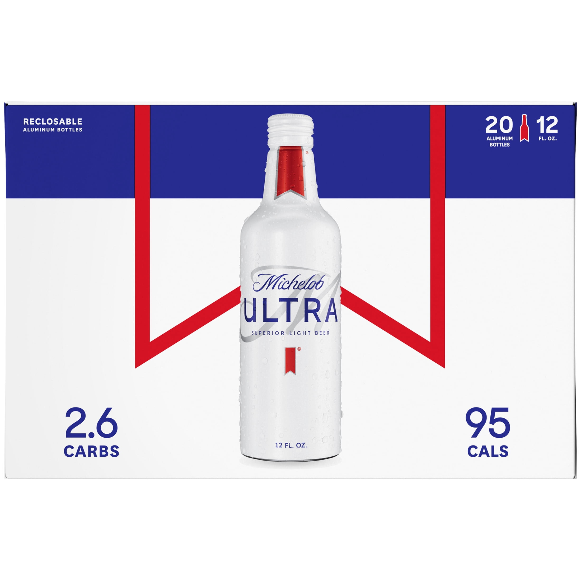 Michelob Ultra American Light Lager Beer 20 pack 12 fl oz Aluminum Bottles 4.2% ABV