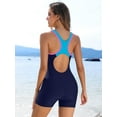 thumbnail image 3 of Asoul Womens Athletic One Piece Swimsuit Boyleg Sport Swimming Racerback Modest Bathing Suit, 3 of 6