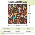 thumbnail image 2 of Colorful Mushroom Floral Brown Pattern Square Fitted Tablecloth with Elastic Edge,Square Table Cover,Washable Elastic Table Cover for Home Kitchen Party Decor 34"x34", 2 of 6