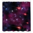thumbnail image 3 of Ambesonne Space Shower Curtain, Stardust Meteor, 69"Wx84"L, Magenta Blue, 3 of 5