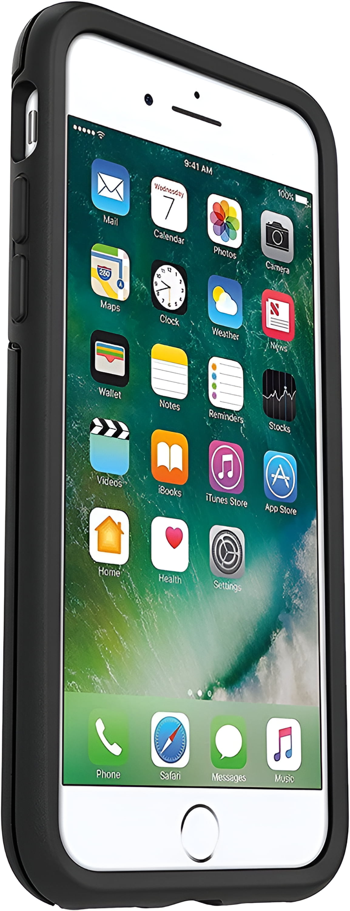 OtterBox Symmetry Series Slim Case for iPhone SE 3rd Gen 2022, iPhone SE 2nd 2020, iPhone 8 and iPhone 7 NOT Plus - Bulk Packaging - Black