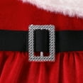 thumbnail image 4 of Mercatoo Toddler Baby Girls Christmas Dress Santa Red Velvet Long Sleeve Princess Skirt Infant Xmas Crewneck Holiday Dresses, 4 of 8