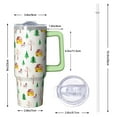 thumbnail image 2 of Merry Christmas 30oz Tumbler with Handle, Winter Holiday Coffee Cup with Lid, Snowflakes Elk Insulated Mug, Stainless Steel Gifts for Women Men, 2 of 5