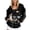 Multicolour, variant on Womens Zip Up Hoodie Casual Goth Eye Moon Star Graphic Long Sleeve Hooded Jacket Streetwear Punk Sweatshirt Loose Fit Top Navy 2XL