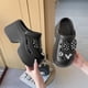 thumbnail image 1 of Zapatillas de suela gruesa de 9 cm, zapatos de verano 2024 para mujer, zapatos con agujeros para exteriores, sandalias de tacón alto, zapatos de jardín de EVA de colores sólidos de moda, 1 of 6