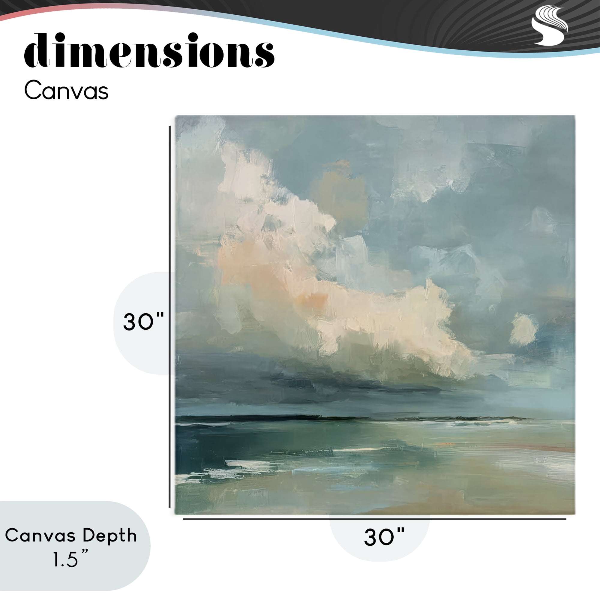 Stupell Industries Stormy Beach with Overhead Clouds Canvas Wall Art, design by Kim Curinga