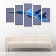 thumbnail image 2 of Cuadro Decorativo Avión Sukhoi Camuflaje Azul Juego De 5 Piezas 150x80cm Ideal Para Sala Oficina Moderna, 2 of 5