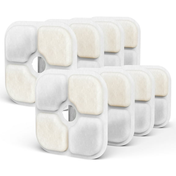 SAMANIJA 2.5 L Cotton Cat Water Fountain with Filtration (8 Pack)
