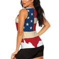 thumbnail image 3 of KLL American Flag Map Print Womens Tank Top Sleeveless Workout Tops Athletic Running Shirts Yoga Gym Clothes-Small, 3 of 7