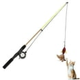 thumbnail image 5 of Adjustable cat wand toy, interactive cat teaser for indoor use, bungee cord with bell - durable, stretchy and irresistible catnip alternative, 5 of 8