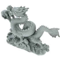 SEWCHICS Grey Resin Dragon Figurine for Home Decor Garden Decoration and Office Display