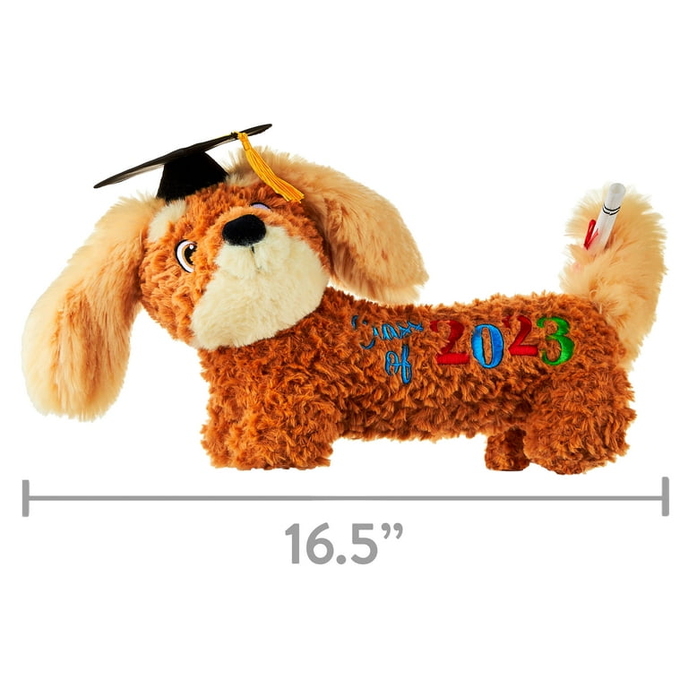 Way To Celebrate Graduation Animated 13 Inch Plush Flapping Ear Dog Brown Walmart