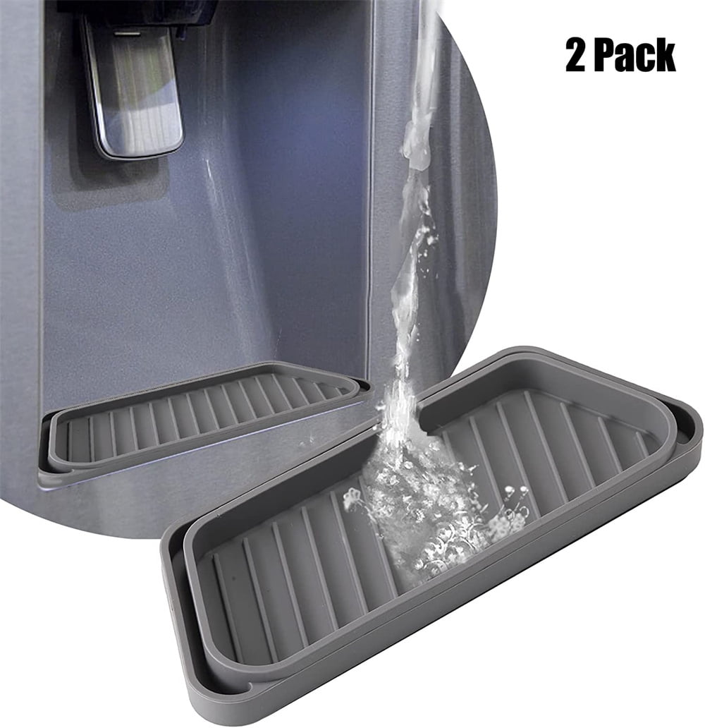NOGIS Refrigerator Drip Catcher Tray 2 Pack Cuttable Water Dispenser