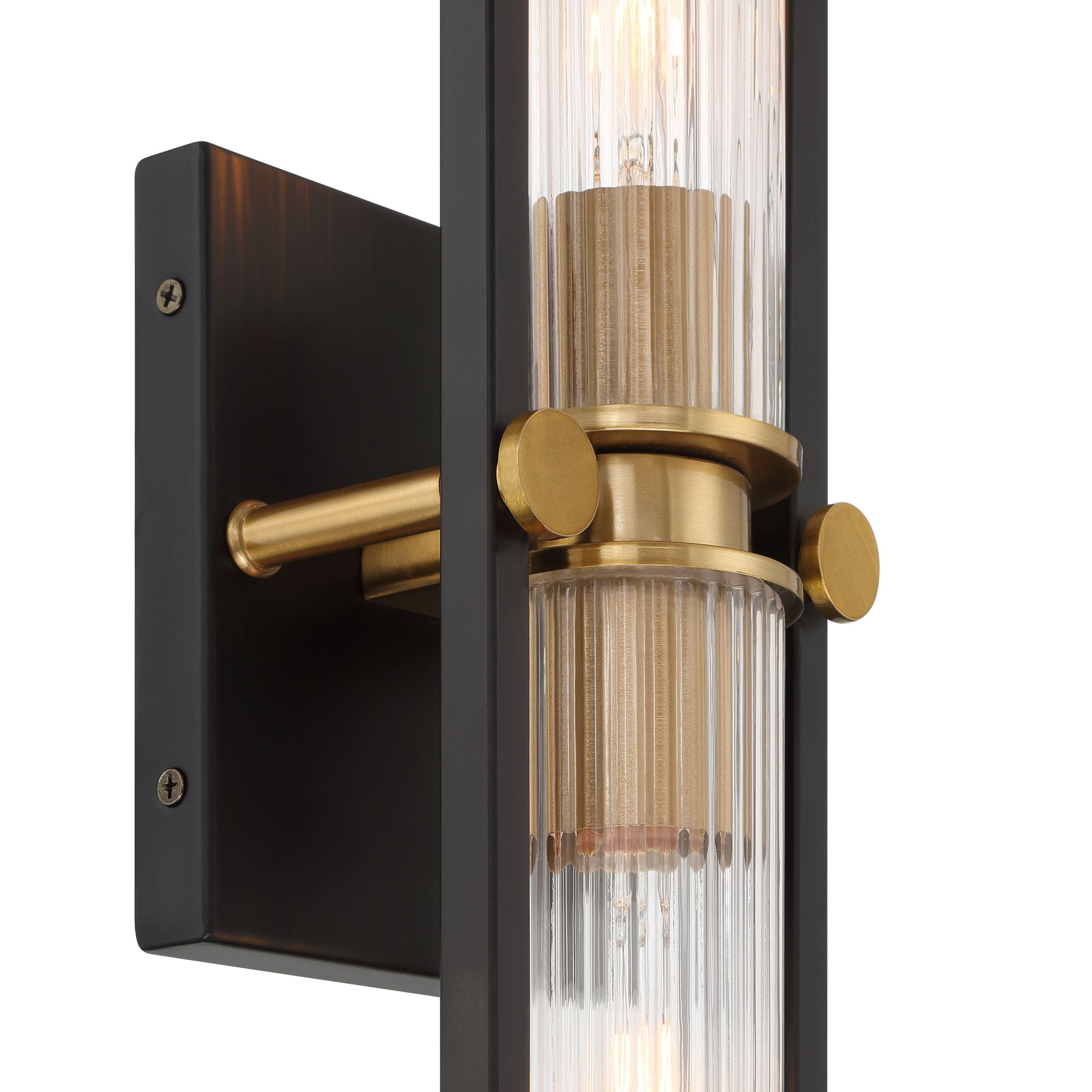Stiffel Ramos 24" High Modern 2 Light Wall Sconce Light Lamp Fixture Mount Bathroom Bedroom Hardwired Matte Black Antique Brass
