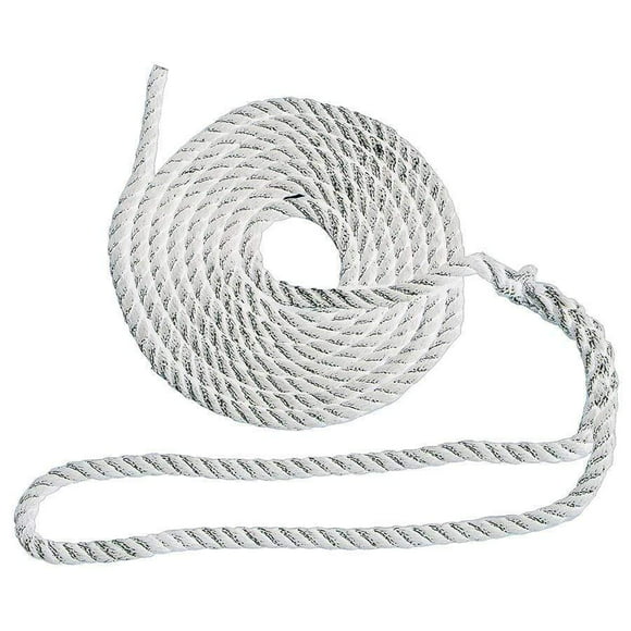 T-H Marine Boat Dock Line BE-CO-52809-DP Twisted 3 Strand; UV/Abrasion/Sunlight/Saltwater Resistant; 3240 Pound Breaking Strength/648 Pound Safe Working Load Capacity