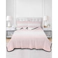 thumbnail image 2 of Quilts Twin Size Bedding Set, Pink Ombre Lightweight Quilted Comforter, Aesthetic Art Farmhouse Gradient Pink Soft Reversible Bedspread Coverlet with Pillow Covers for All Season, 68" x 86", 2 of 7